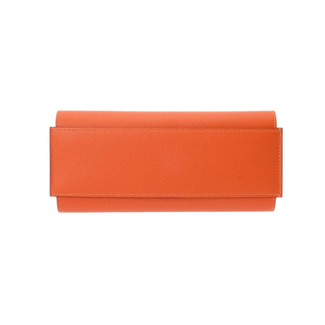 HERMES PASSAN LONG VEAU EPSOM ORANGE PURSE: HERMES Passan Long Veau Epsom Orange Purse Brand: HERMES Type/Style: Purse Material: Veau Epsom Color: Orange ? SilverMetal Size: H:about 4.1inch W:about 8.1inch Accessories: None Accessor