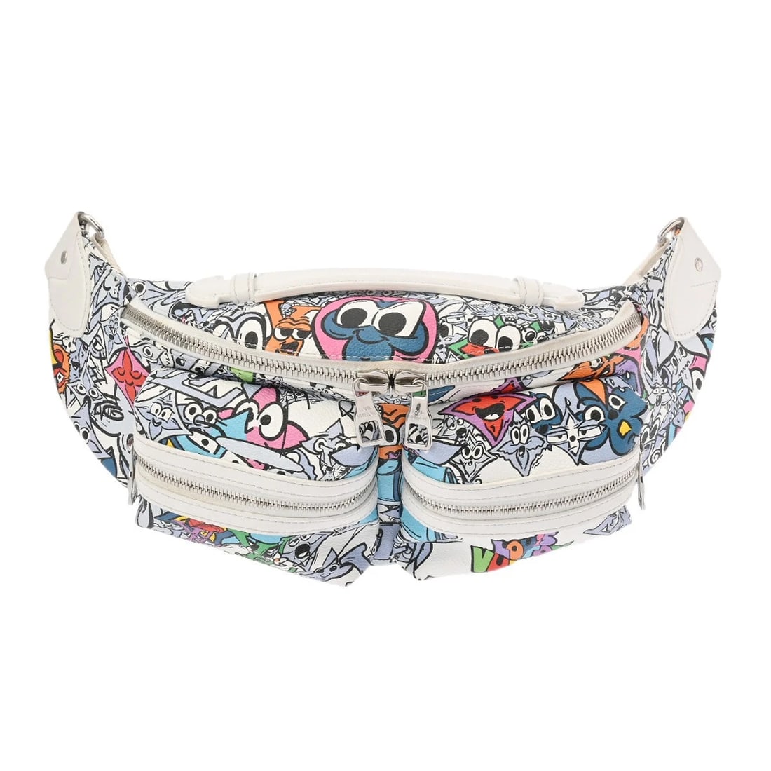 LOUIS VUITTON BUMBAG MULTI-POCKET STAINLESS STEEL MONOGRAM: LOUIS VUITTON Bumbag Multi-Pocket Stainless Steel monogram Brand: LOUIS VUITTON Type/Style: body bag Material: Monogram Comic Canvas Color: White / multicolor Size: H:about 7.1inch W:about 19.3inch (m