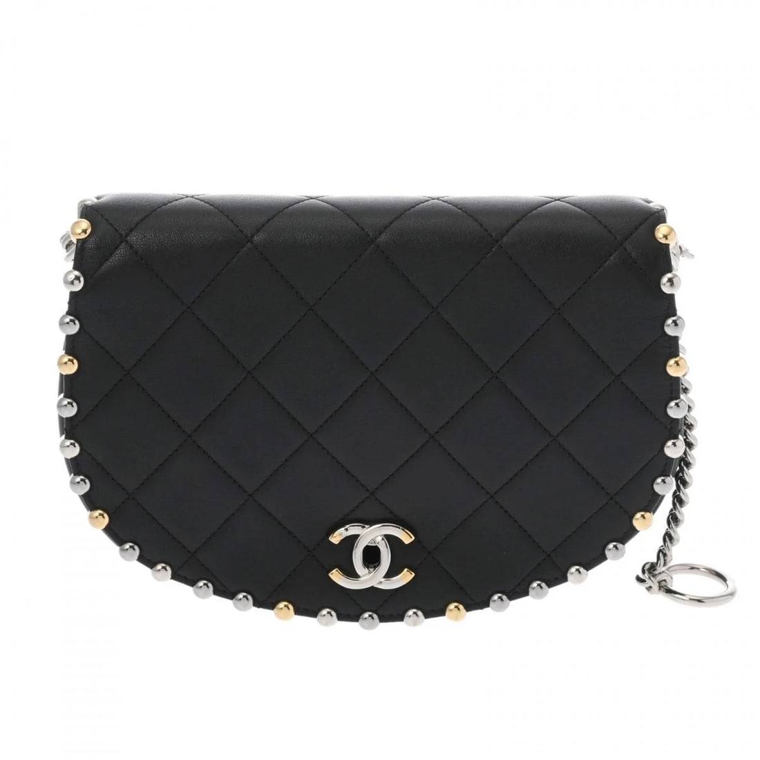 CHANEL COCO MARK BLACK SHOULDER BAG: CHANEL COCO Mark black Shoulder Bag Brand: CHANEL Type/Style: Shoulder Bag Material: Calfskin Color: black Size: H:about 6.7inch (Center) W:about 9.6inch (maximum) D:about 3.1inch Accessories: Non