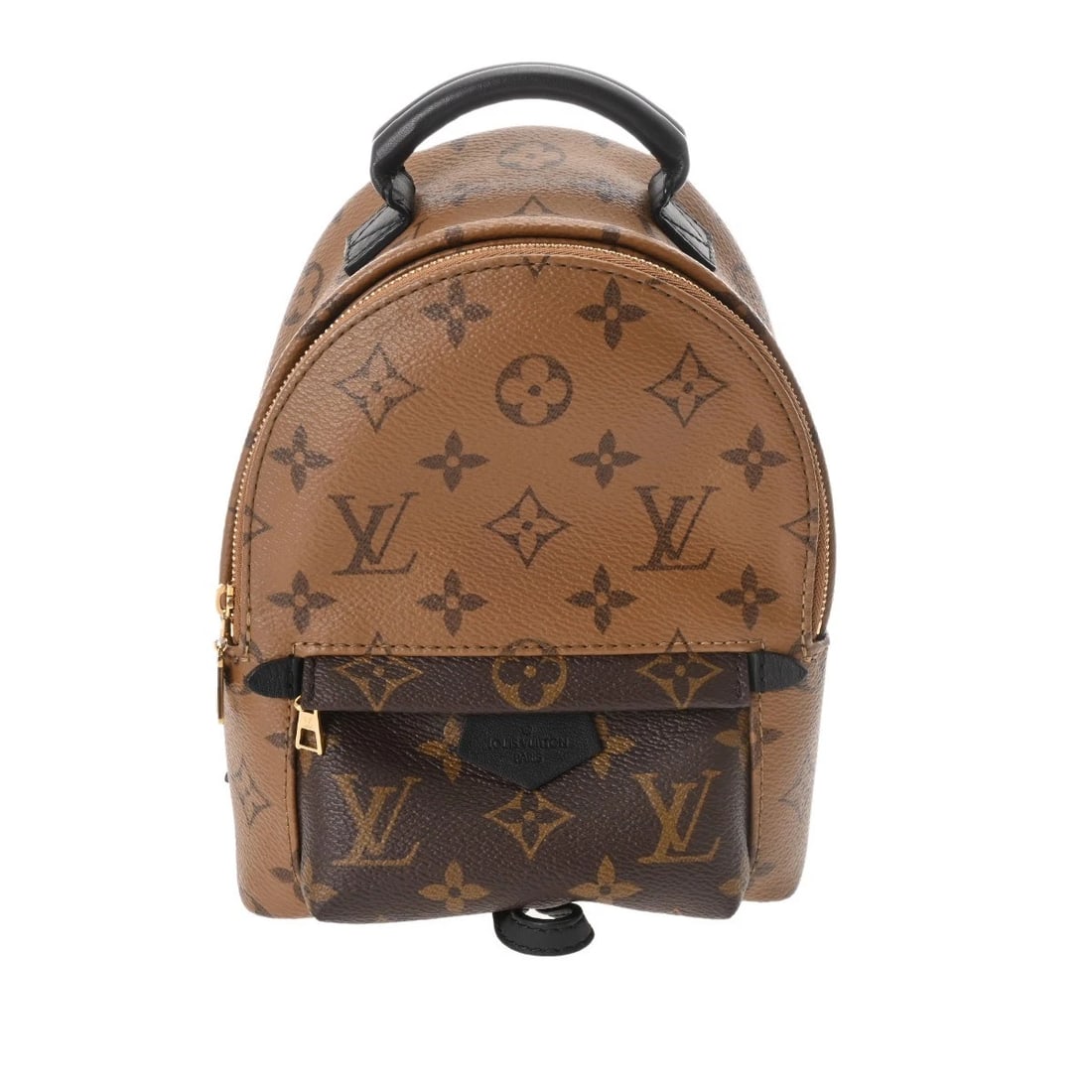 LOUIS VUITTON PALM BACKPACK MINI MODEL MONOGRAM: LOUIS VUITTON Palm Backpack MINI Model Monogram Brand: LOUIS VUITTON Type/Style: Backpack ?? Daypack Material: Monogram canvas Color: Brown Size: H:about 8.9inch (Back center) W:about 5.9inch (Bottom)
