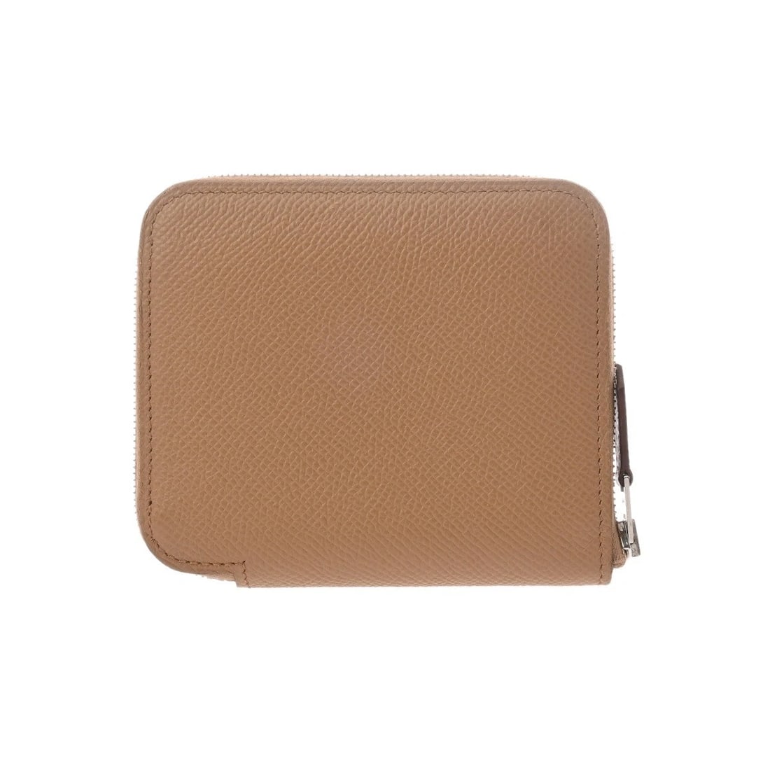 HERMES AZAP COMPACT SILK IN VEAU EPSOM CHAI COIN CASE: HERMES Azap compact silk in Veau Epsom Chai Coin case Brand: HERMES Type/Style: Coin case Material: Veau Epsom Color: Chai ? SilverMetal Size: H:about 3.7inch W:about 4.3inch Accessories: None
