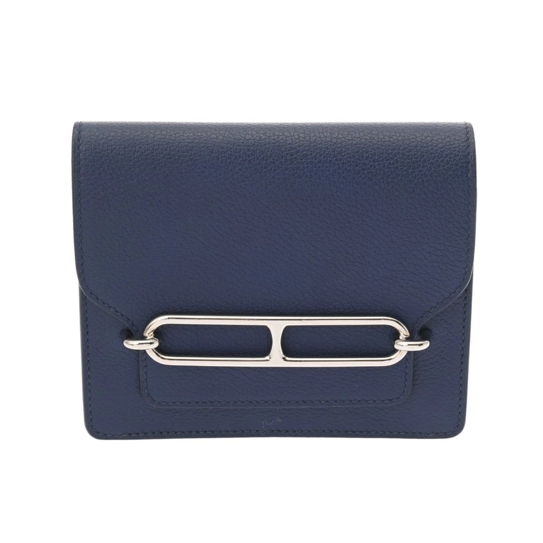 HERMES WALLET VERSO EVERCOLOR BLUE NUIT/BLUE ZANZIBAR: HERMES Wallet Verso Evercolor Blue Nuit/Blue Zanzibar Brand: HERMES Type/Style: Bifold Wallet Material: Evercolor Color: Blue Nuit/Blue Zanzibar ? SilverMetal Size: H:about 4.1inch W:about 4.9inch