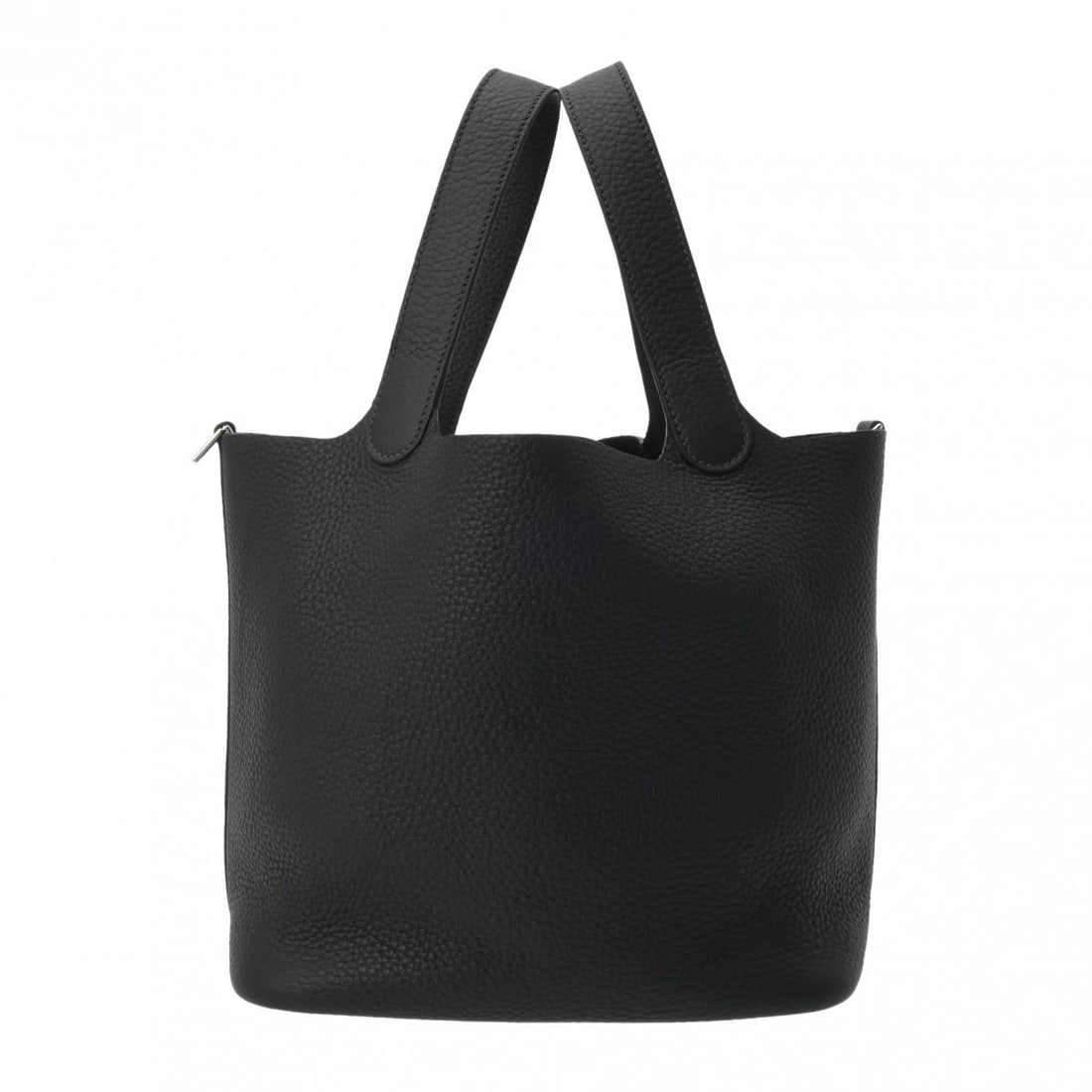 HERMES PICOTIN LOCK MM TAURILLON CLECE CAVAN HANDBAG: HERMES Picotin Lock MM Taurillon Clece Cavan Handbag Brand: HERMES Type/Style: Handbag Material: Taurillon Clece Color: Cavan ? SilverMetal Size: H:about 8.7inch W:about 8.7inch (Bottom) D:about