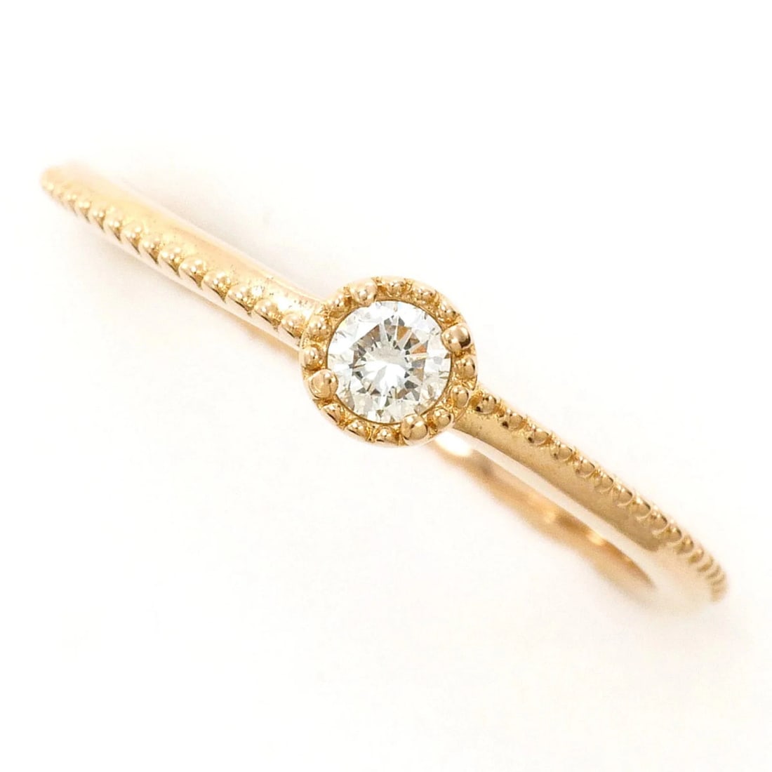 18K PINK GOLD RING WITH DIAMOND (1 of 2)