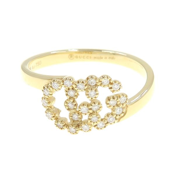 GUCCI GG RUNNING RING YELLOW GOLD DIAMOND: Gucci GG Running Ring Yellow Gold Diamond Brand: Gucci Type/Style: Ring Material: K18YG, Color: YG Size: US 5 Accessories: None Accessories Notice: When purchasing pre-owned goods, please