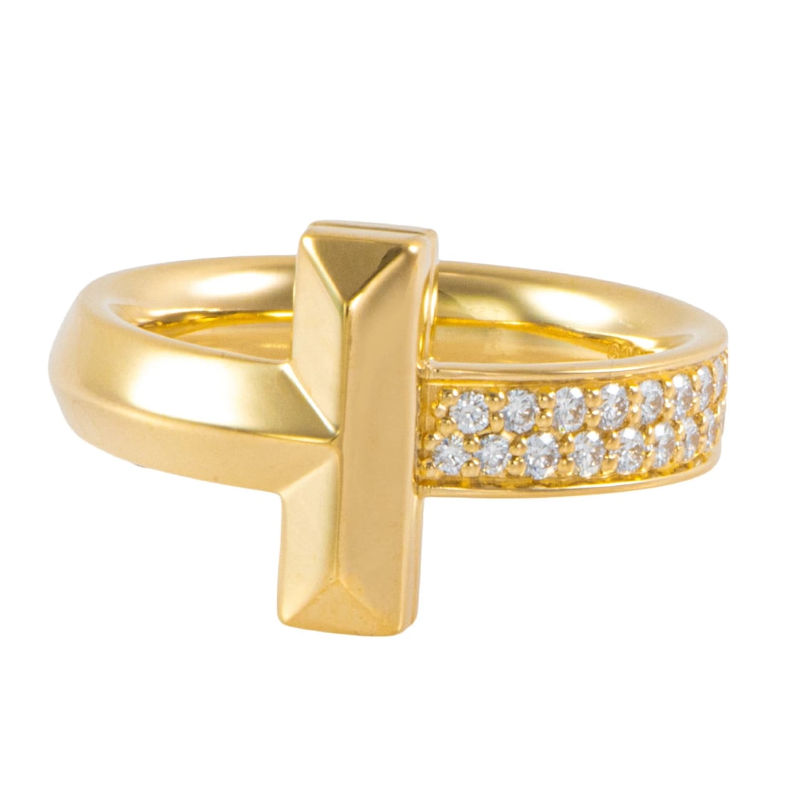 TIFFANY & CO. TIFFANY T ONE RING K18YG DIAMOND GOLD: Tiffany & Co. Tiffany T One Ring K18YG Diamond Gold Brand: Tiffany & Co. Type/Style: Ring Material: K18YG, Color: YG Size: US 7 Accessories: None Accessories Notice: When purchasing pre-owned goods,