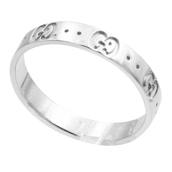 GUCCI ICON RING 750WG: GUCCI Icon Ring 750WG Brand: Gucci Type/Style: Ring Material: K18WG, Color: WG Size: US 9.5 Accessories: None Accessories Notice: When purchasing pre-owned goods, please refer to the photo