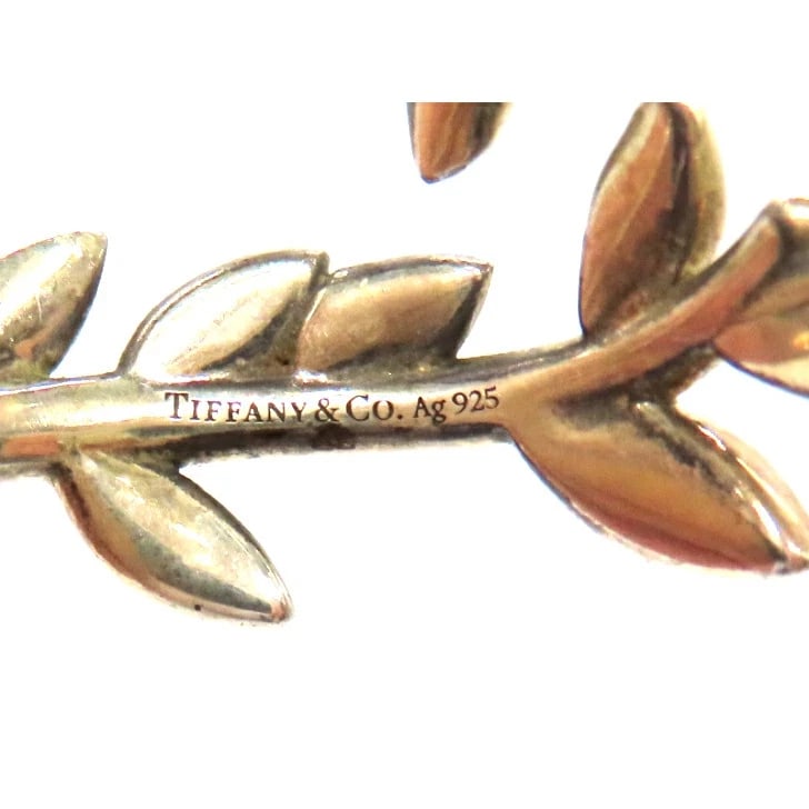 TIFFANY SILVER OLIVE LEAF BYPASS RING - 5