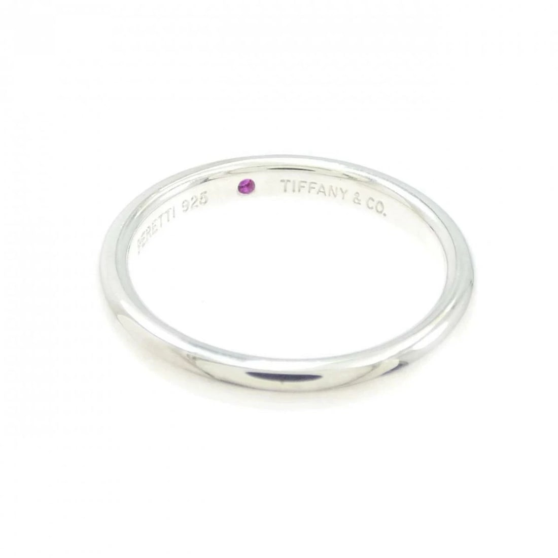 TIFFANY BAND RING SILVER 925 RUBY - 3