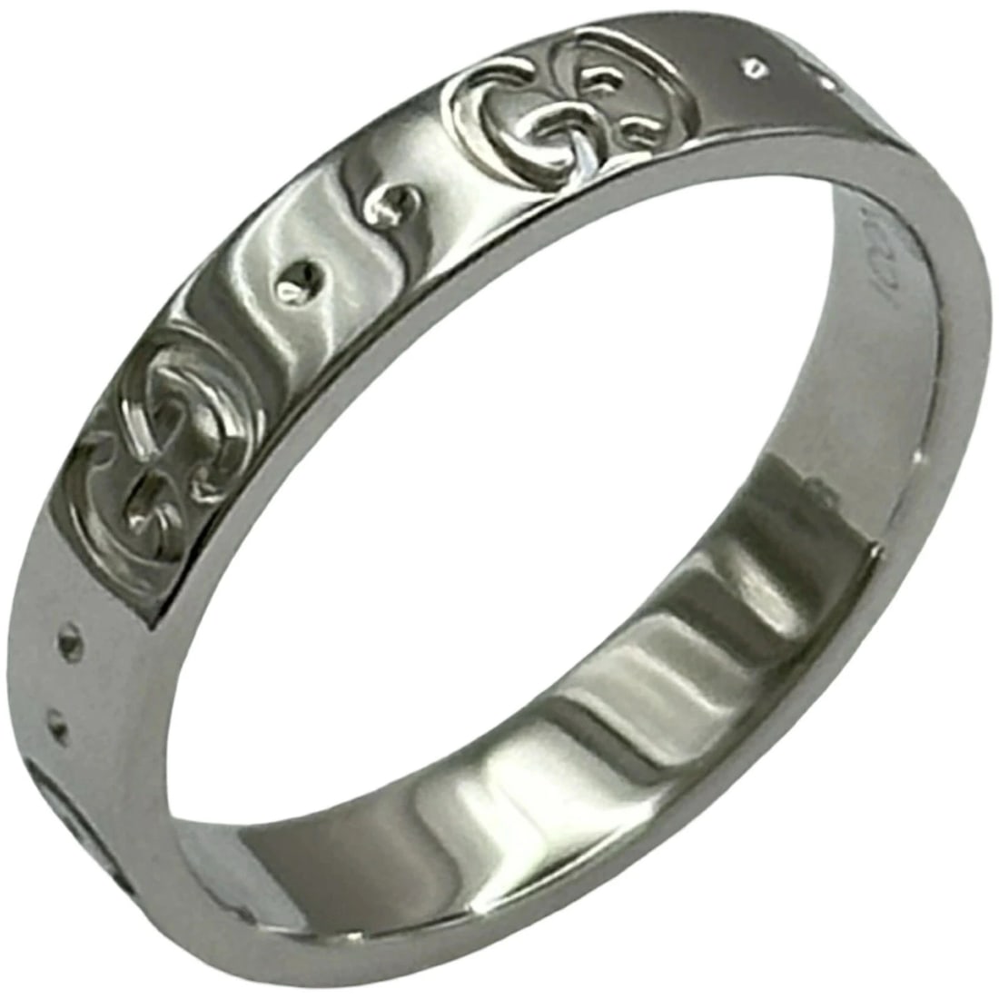 GUCCI ICON RING WHITE GOLD: Gucci Icon Ring White Gold Brand: Gucci Type/Style: Ring Material: K18WG, Color: WG Size: US 6.5 Accessories: None Accessories Notice: When purchasing pre-owned goods, please refer to the photos of