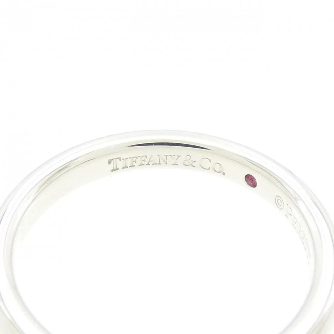 TIFFANY SILVER RUBY BAND RING - 4