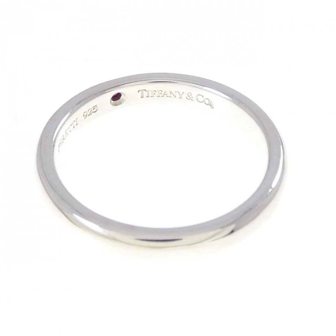TIFFANY RING BAND 925 SILVER RUBY - 3