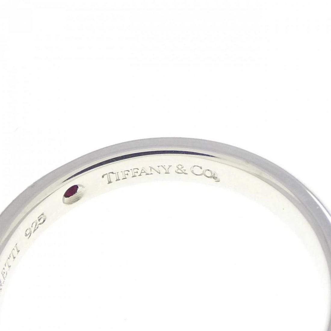 TIFFANY RING BAND 925 SILVER RUBY - 4