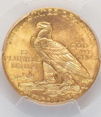 1912 $5 INDIAN HALF EAGLE - 2