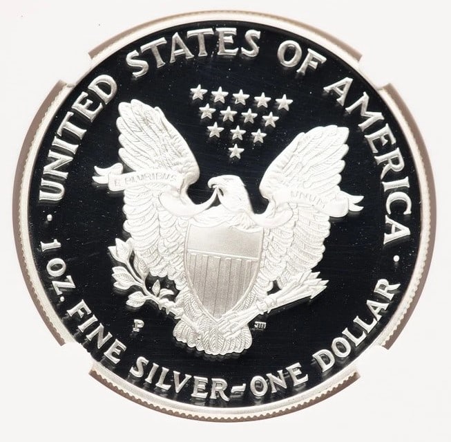 1995-P PROOF SILVER EAGLE 1 OZ MIKE CASTLE - 2