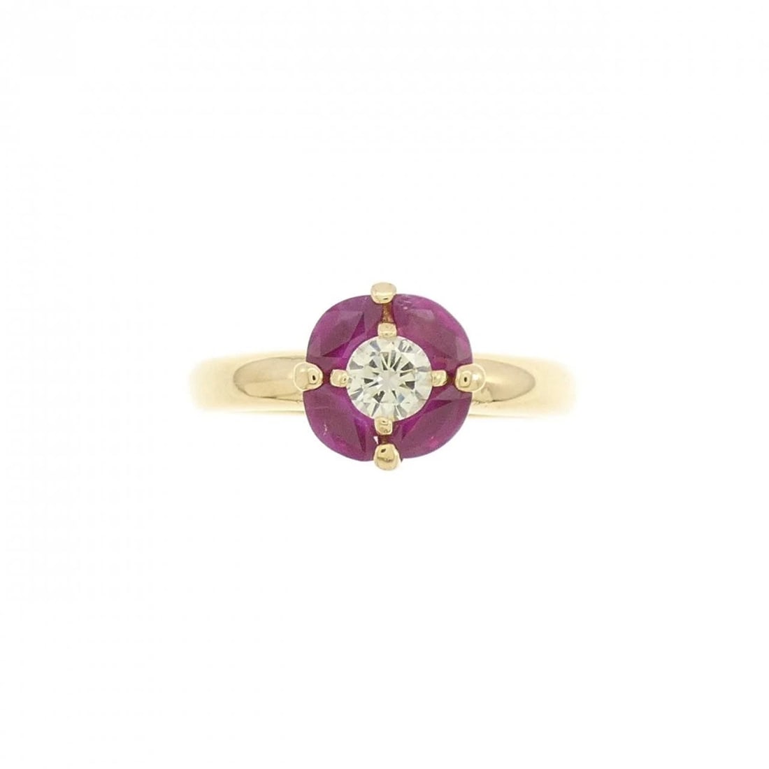 K18YG RUBY RING - 2
