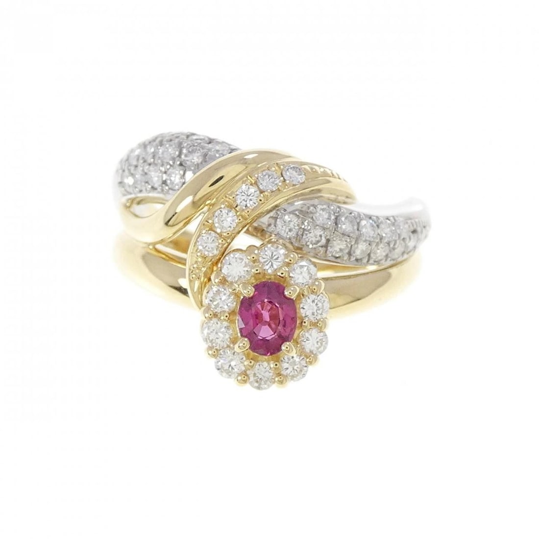 K18YG/PT900 RUBY RING - 2