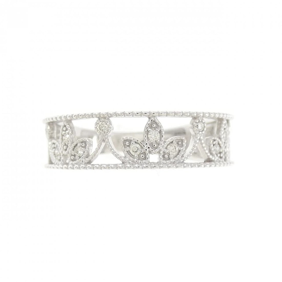 K18WG DIAMOND RING - 2