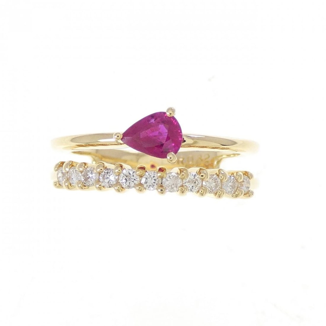 K18YG RUBY RING - 2