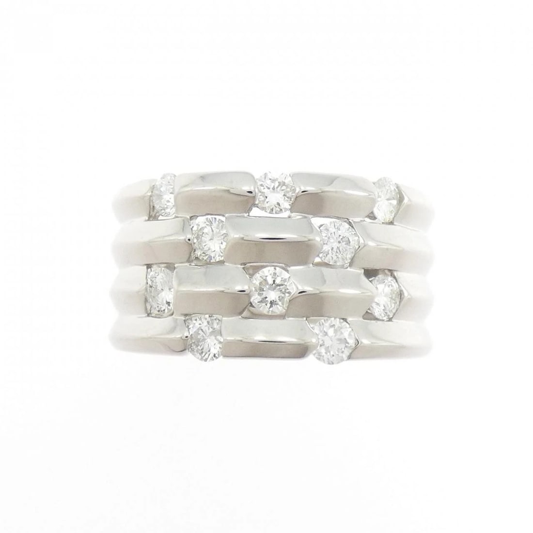 K18WG DIAMOND RING - 2