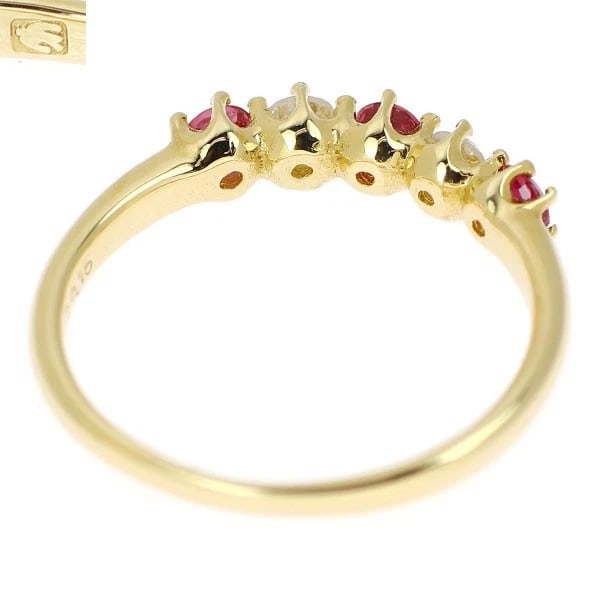 SEIKO K18YG RUBY DIAMOND RING - 2