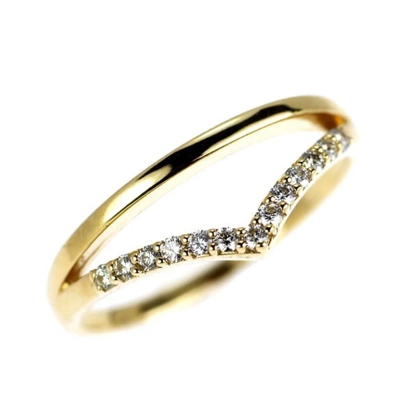 K18YG DIAMOND RING: K18YG diamond ring Brand: None Type/Style: ring Material: K18YG, Color: YG Size: 5.25US Accessories: None Accessories Notice: When purchasing pre-owned goods, please refer to the photos of the items