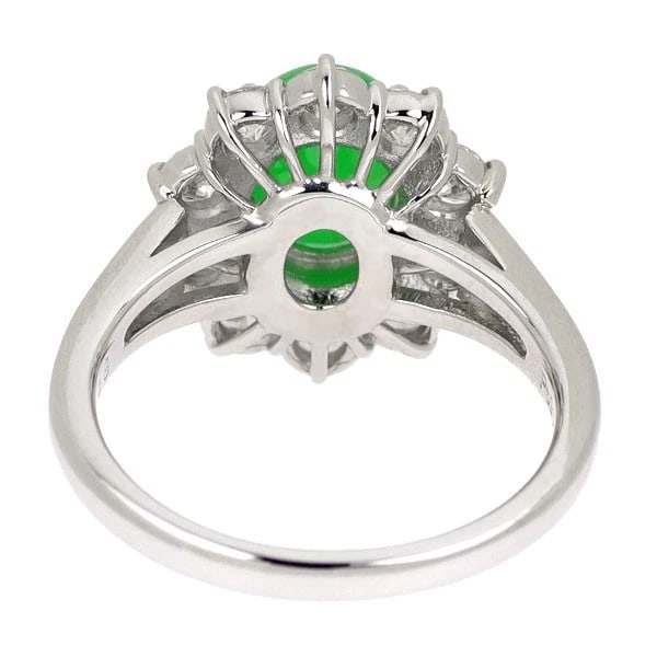 PT900 JADE DIAMOND RING - 3