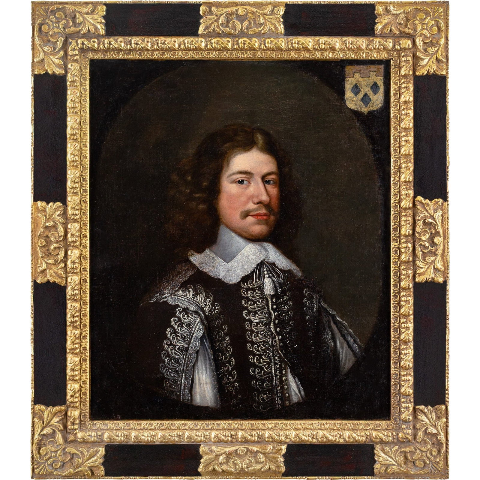 FRENCH SCHOOL, MID-17TH CENTURY A PORTRAIT OF A MEMBER OF THE DE BELOT DE VILLETTE ET DE CHEVIGNEY: Year: c. 1650 Size: 321/2" x 371/2" / 83cm x 95cm Medium: Oil on canvas Description: A member of the de Belot de Villette et de Chevigney family is shown in this illustrious mid-17th-century French oi