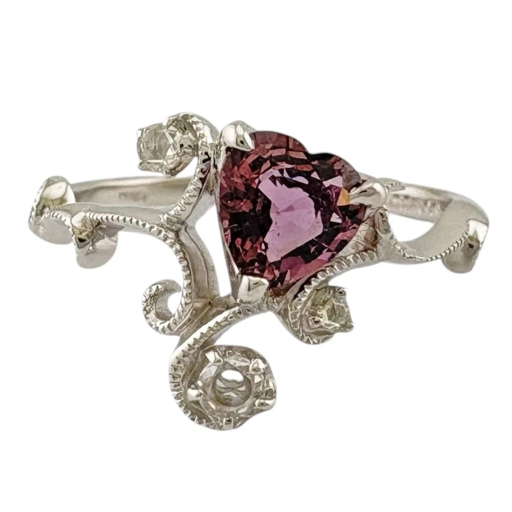 RING K18 WHITE GOLD SAPPHIRE DIAMOND USED: Ring K18 white gold sapphire diamond used Brand: Unbranded Type/Style: Ring Material: K18 white gold Main Stone Natural Color: Silver Size: US 7 Accessories: None Accessories Notice: When