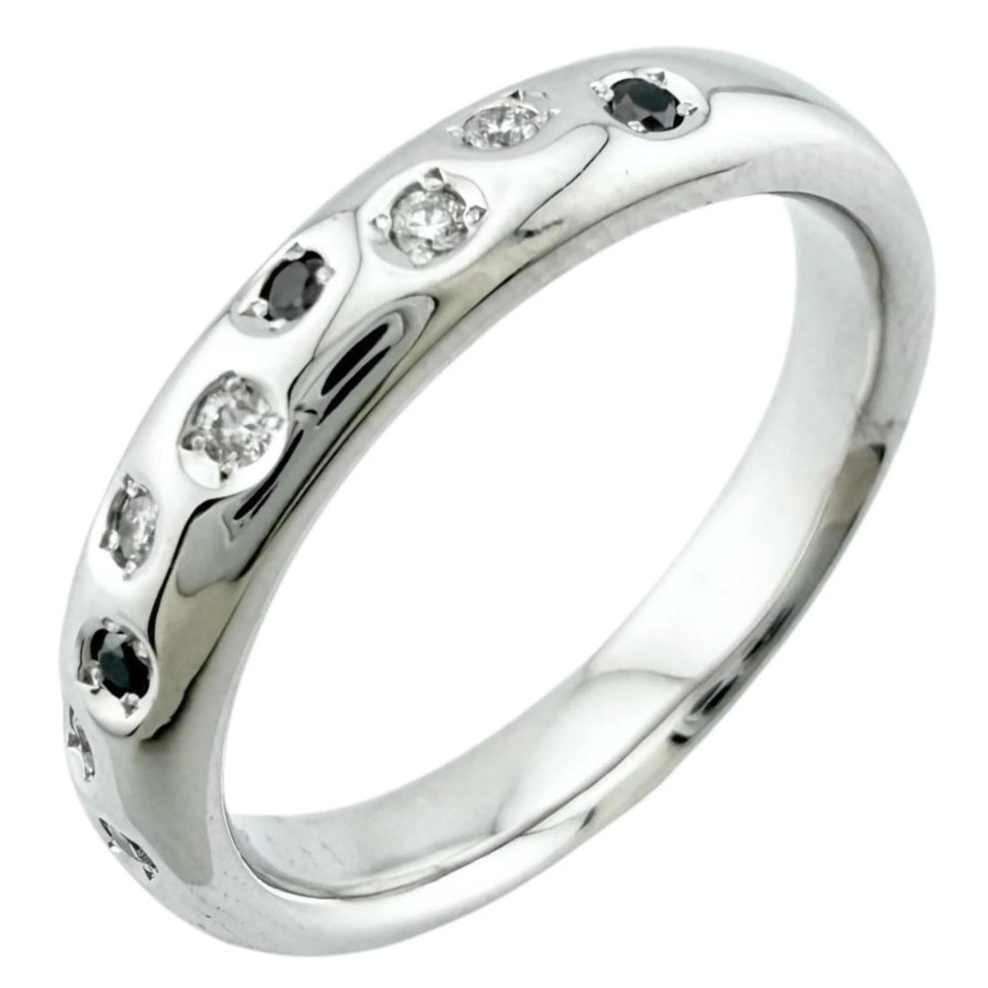RING K18 WHITE GOLD DIAMOND USED (1 of 4)