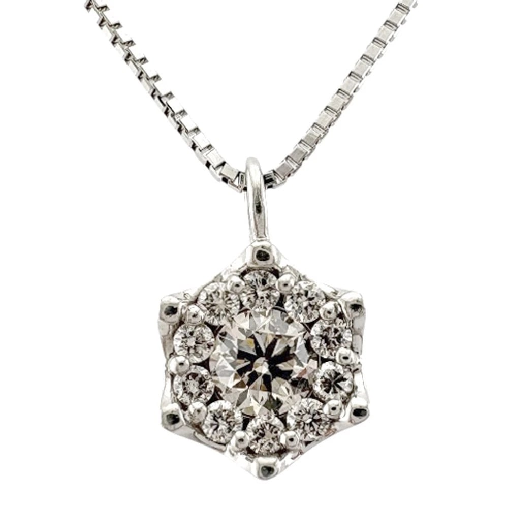 NECKLACE PT900PLATINUM PT850PLATINUM DIAMOND USED: Necklace Pt900Platinum Pt850Platinum diamond used Brand: Unbranded Type/Style: Necklace Material: PtPlatinum Main Stone Natural Color: Silver Size: (CM) Total Length:45cm Chain width:1.0mm Accesso