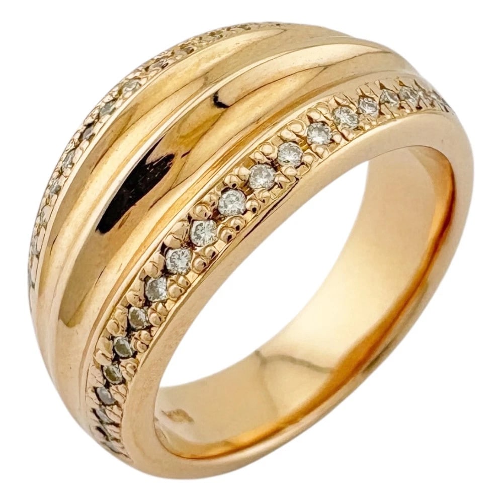 RING K18 PINK GOLD DIAMOND: Ring K18 Pink Gold diamond Brand: Unbranded Type/Style: Ring Material: K18 Gold Main Stone Natural Color: Pink gold Size: US 6 Accessories: None Accessories Notice: When purchasing pre-own
