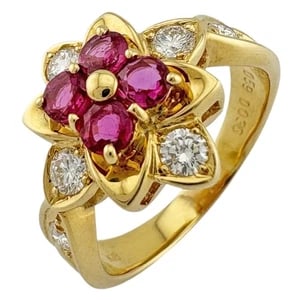 RING K18 YELLOW GOLD RUBY: Ring K18 yellow gold Ruby Brand: Unbranded Type/Style: Ring Material: K18 yellow gold Main Stone Natural Color: gold Size: US 7 Accessories: None Accessories Notice: When purchasing pre-ow