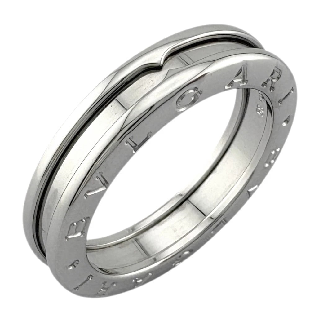 BVLGARI RING K18 WHITE GOLD: BVLGARI Ring K18 white gold Brand: BVLGARI Type/Style: Ring Material: K18 white gold Color: Silver Size: US 8 Accessories: None Accessories Notice: When purchasing pre-owned goods, please