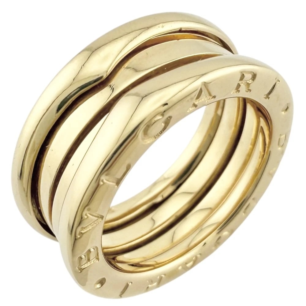 BVLGARI RING K18 YELLOW GOLD B-ZERO.1 3 BANDS USED: BVLGARI Ring K18 yellow gold B-zero.1 3 bands used Brand: BVLGARI Type/Style: Ring Material: K18 yellow gold Color: gold Size: US 4 Accessories: None Accessories Notice: When purchasing pr