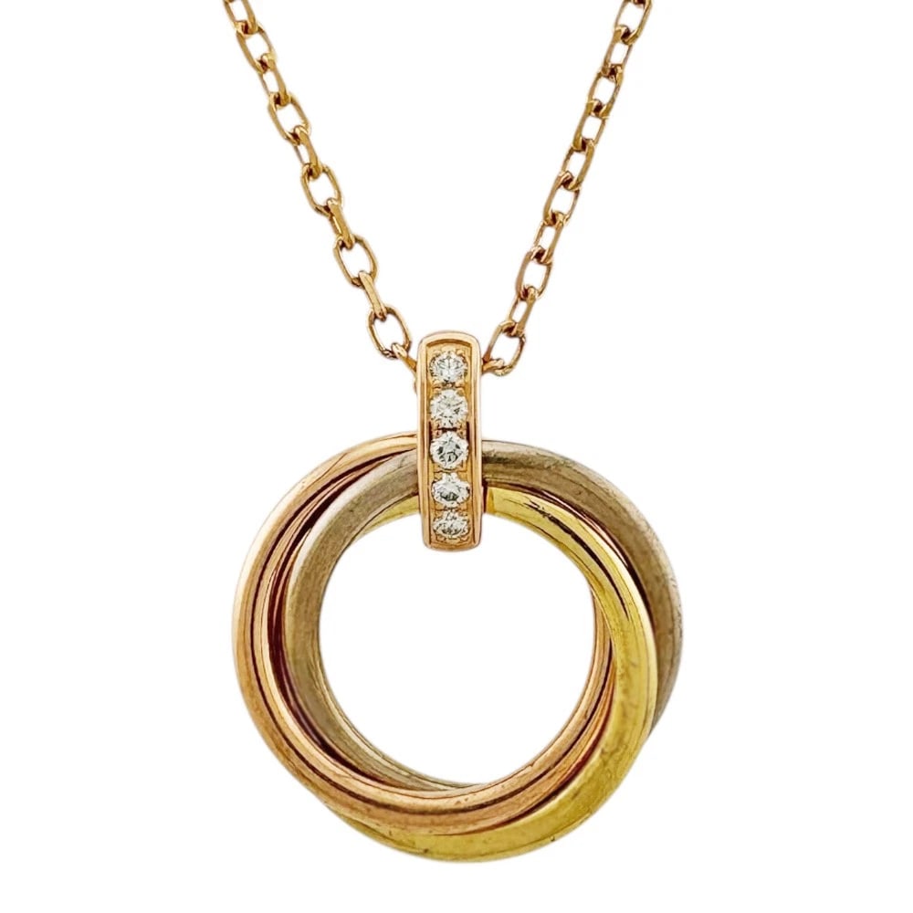 CARTIER NECKLACE K18 PINK GOLD: CARTIER Necklace K18 Pink Gold Brand: CARTIER Type/Style: Necklace Material: K18 Pink Gold Main Stone Natural Color: Silver Size: (CM) Total Length:41cm Chain width:1.5mm Top:W18.5mm x H22.5mm Acc