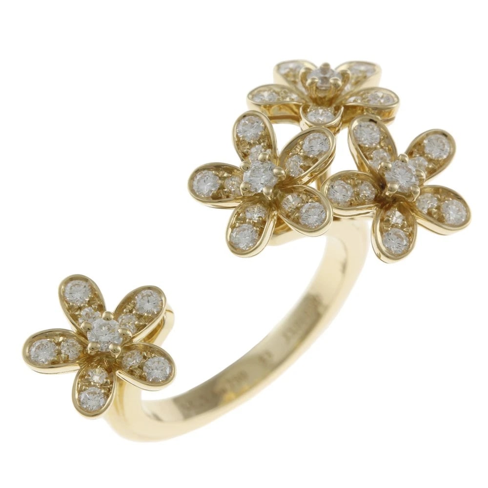 VAN CLEEF & ARPELS RING K18 GOLD DIAMOND: Van Cleef & Arpels Ring K18 gold diamond Brand: Van Cleef & Arpels Type/Style: Ring Material: K18 yellow gold Main Stone Natural Color: gold Size: US 6 Accessories: None Accessories Notice