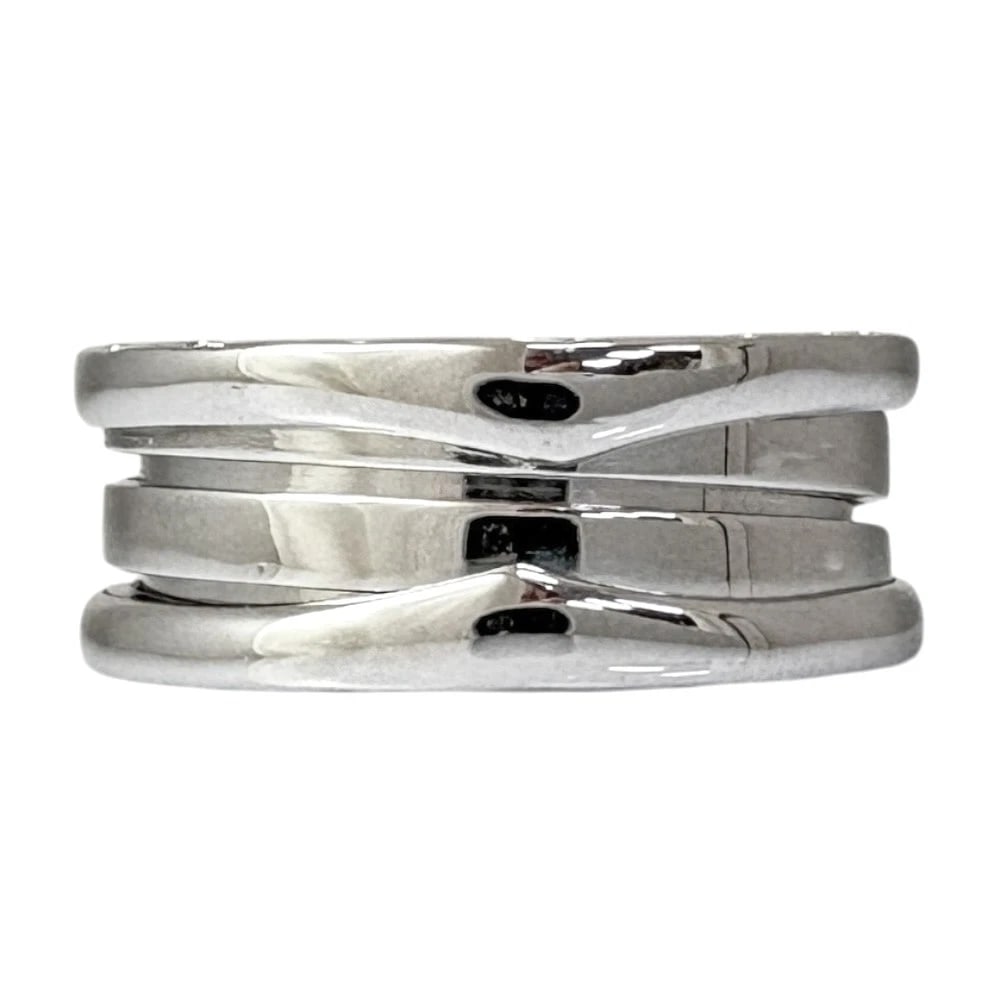 BVLGARI RING K18 WHITE GOLD B-ZERO.1 3 BANDS USED: BVLGARI Ring K18 white gold B-zero.1 3 bands used Brand: BVLGARI Type/Style: Ring Material: K18 white gold Color: Silver Size: US 4 Accessories: None Accessories Notice: When purchasing pr
