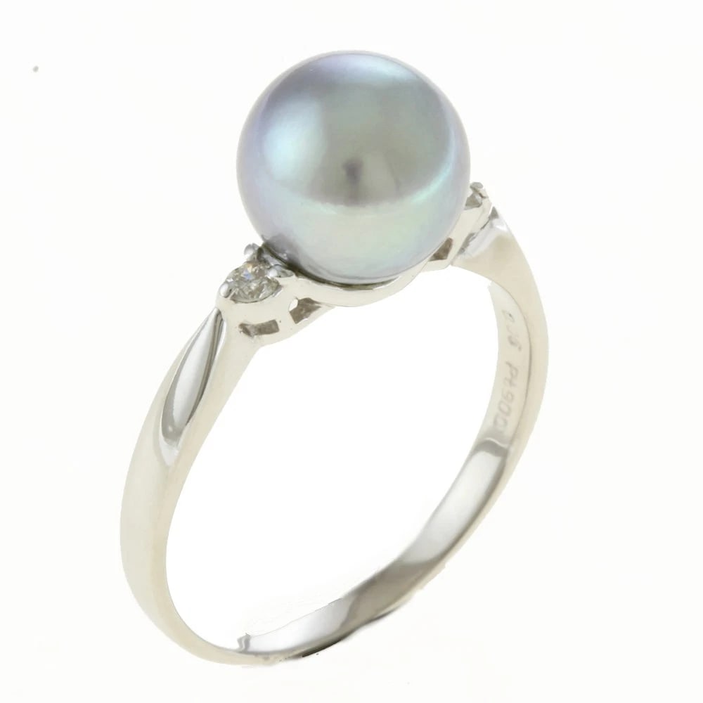 RING PT900PLATINUM PEARL DIAMOND: Ring Pt900Platinum Pearl diamond Brand: Unbranded Type/Style: Ring Material: Pt900Platinum Main Stone Akoya pearl Color: Silver Size: US 5 Accessories: None Accessories Notice: When purcha
