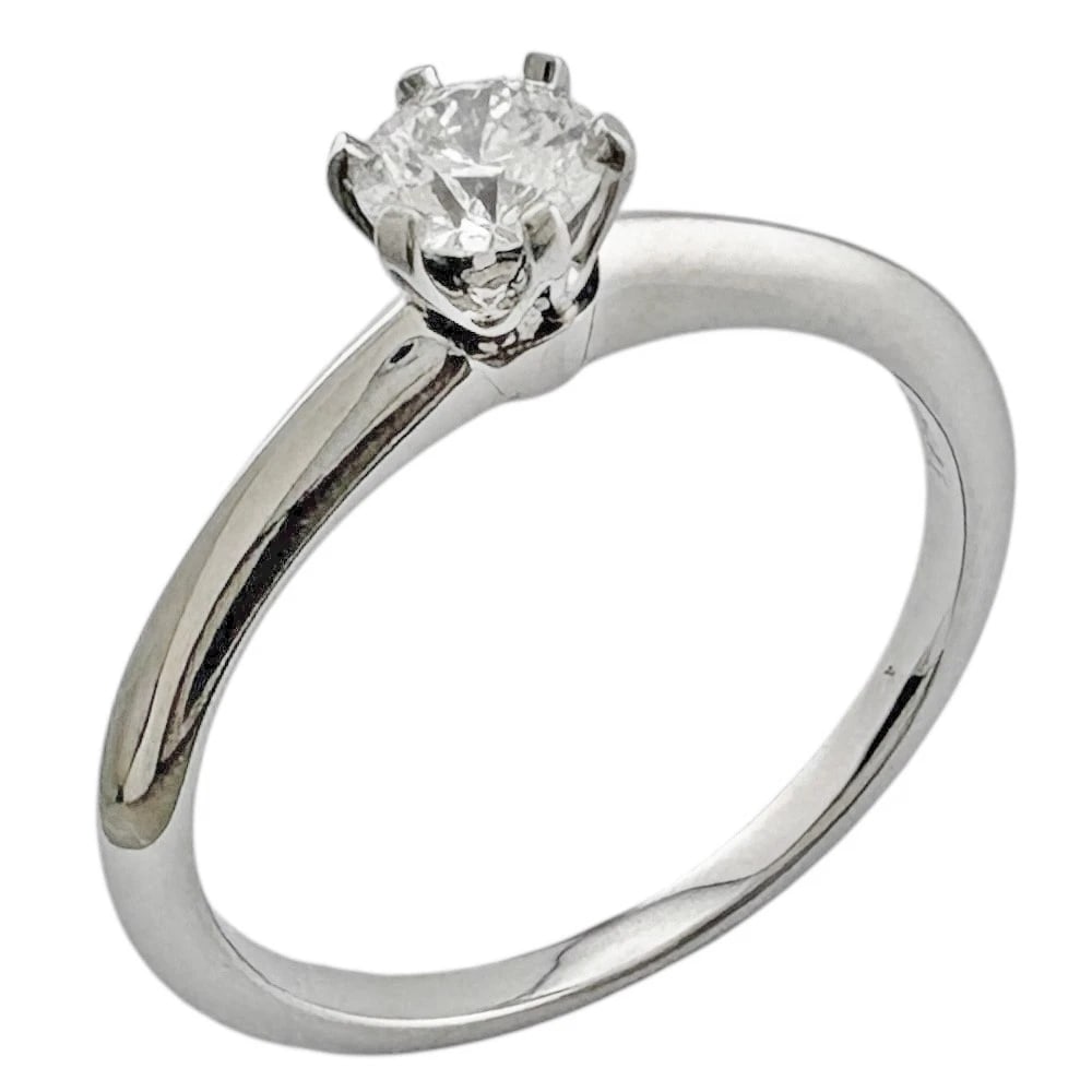 TIFFANY&CO. RING PT950PLATINUM DIAMOND: TIFFANY&Co. Ring Pt950Platinum diamond Brand: Tiffany&co. Type/Style: Ring Material: Pt950Platinum Main Stone Natural Color: Silver Size: US 5 Accessories: None Accessories Notice: When pu