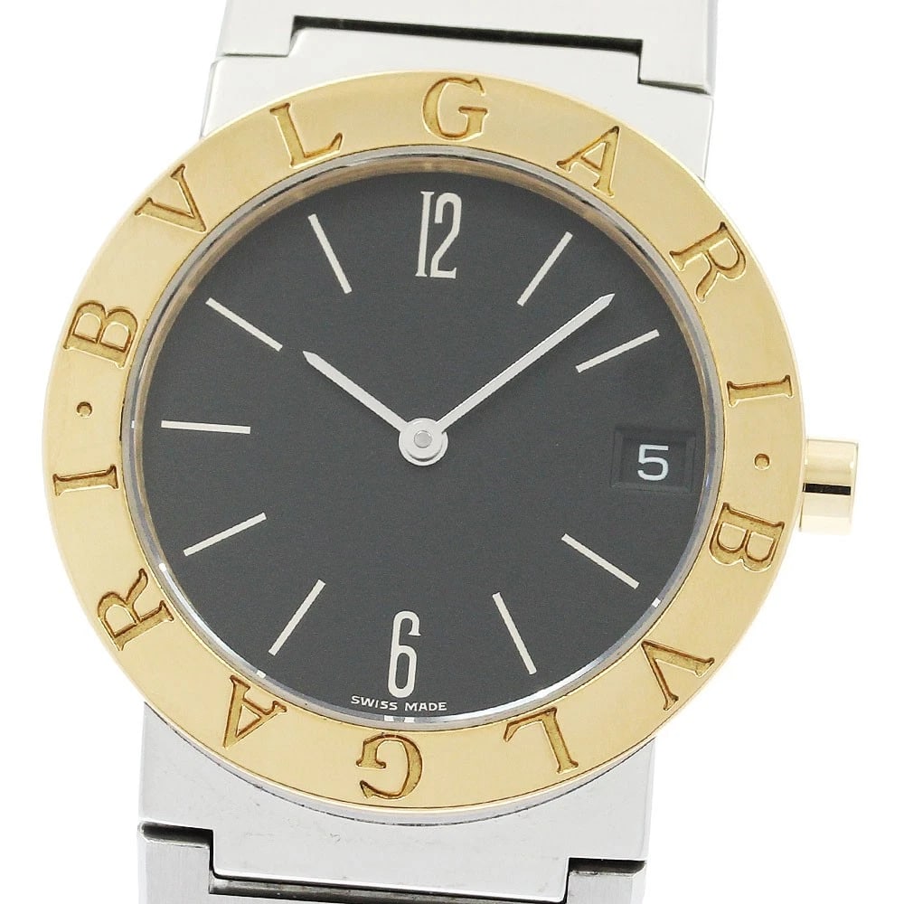 BVLGARI YG BEZEL QUARTZ BOY'S WATCH: BVLGARI YG Bezel Quartz Boy's Watch Brand: BVLGARI Type/Style: Wristwatch Material: Band Material Stainless Steel/YG, Case Material Stainless Steel/YG Color: Band Color Silver / Gold, Case Color