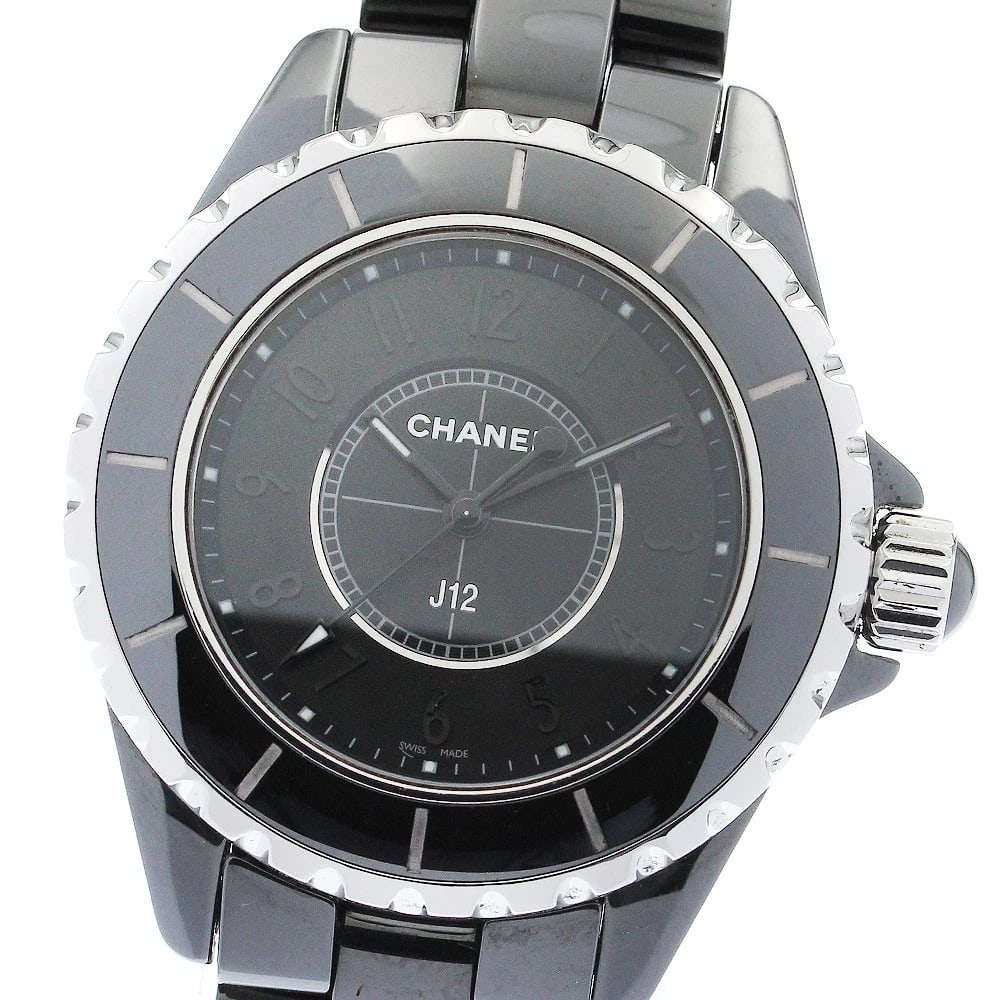 CHANEL INTENSE BLACK QUARTZ WATCH: CHANEL Intense Black Quartz Watch Brand: CHANEL Type/Style: Wristwatch Material: Band Material Stainless Steel / ceramic, Case Material Stainless Steel / ceramic Color: Band Color black, Case Color Si