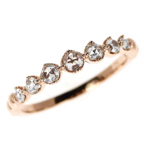 K18PG ROSE CUT DIAMOND RING: K18PG Rose Cut Diamond Ring Brand: None Type/Style: rings Material: K18PG Color: PG Size: 6.25 - 6.5 US Accessories: None Accessories Notice: When purchasing pre-owned goods, please refer to the