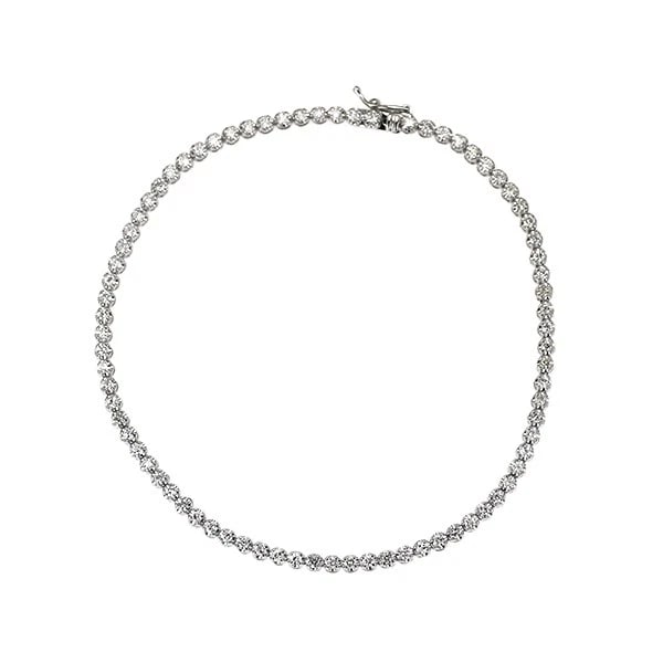 K18WG DIAMOND TENNIS BRACELET: K18WG DIAMOND TENNIS BRACELET Brand: None Type/Style: bracelets Material: K18WG Color: WG Size: Necklace: Chain Length 18 Width/Thickness1.8 Accessories: None Accessories Notice: When purchasing