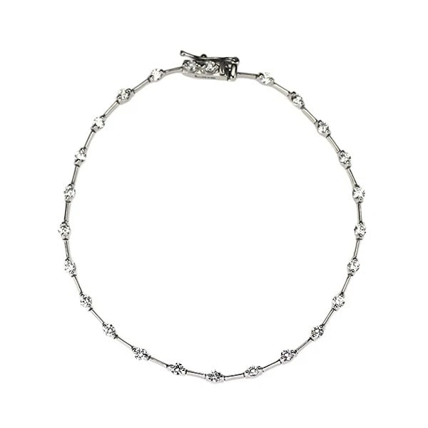 DTC K18WG DIAMOND BRACELET: DTC K18WG Diamond Bracelet Brand: None Type/Style: bracelets Material: K18WG Color: WG Size: Necklace: Chain Length 18 Width/Thickness2.6 Accessories: None Accessories Notice: When purchasing