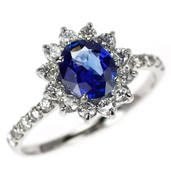 PT950 SAPPHIRE DIAMOND RING: Pt950 sapphire diamond ring Brand: None Type/Style: rings Material: Pt950 Main Stone sapphire Color: Pt Size: 6 US Accessories: None Accessories Notice: When purchasing pre-owned goods, please refer