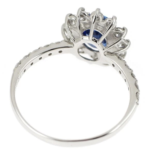 PT950 SAPPHIRE DIAMOND RING - 2