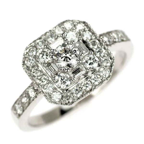 K18WG DIAMOND RING: K18WG diamond ring Brand: None Type/Style: rings Material: K18WG Color: WG Size: 6 US Accessories: None Accessories Notice: When purchasing pre-owned goods, please refer to the photos of the items to