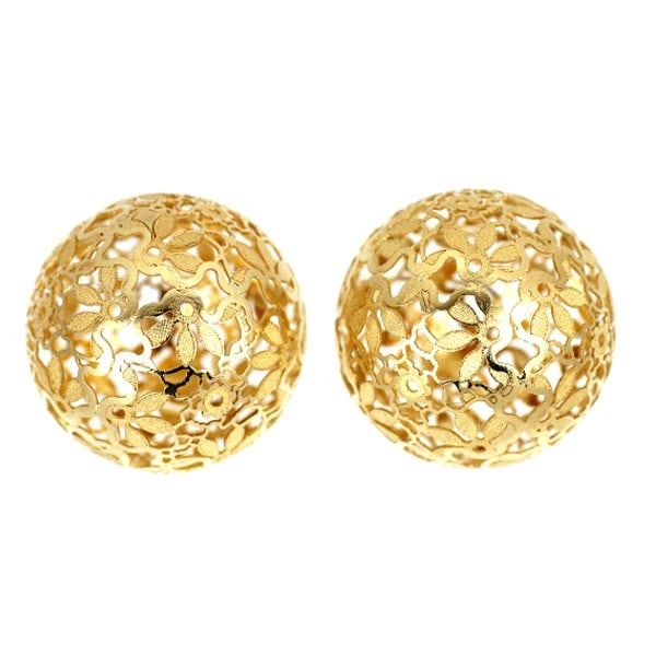 K18YG BOTANICAL DESIGN EARRING: K18YG botanical design earring Brand: None Type/Style: piercing Material: K18YG Color: YG Size: Length/Width/Diameter16.0 Accessories: None Accessories Notice: When purchasing pre-owned go