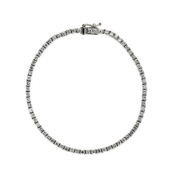 PT850 DIAMOND TENNIS BRACELET: Pt850 diamond tennis bracelet Brand: None Type/Style: bracelets Material: Pt850 Color: PT Size: Necklace: Chain Length 18.5 Width/Thickness2.9 Accessories: None Accessories Notice: When purchasing
